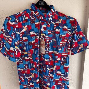 RSVLTS Americana "American Swirl" Kunuflex Short sleeve Shirt.